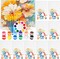 140 Pack Canvas with Easel Kit with Acrylic Paint Painting Boards Wooden Stands, Detail Brushes Canvas Panel Set for Adults Couples Beginners Sip and Paint Party Date Night